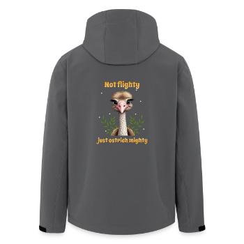 Nicht flatterhaft, nur Strauß mächtig - Recycelte Männer Softshell-Jacke von Stanley/Stella - Anthrazit - Hinten - AI Model Male 185 light (185cm)