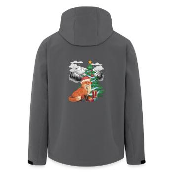 Weihnachten Christmas Xmas Waldtiere Fuchs Kinder - Recycelte Männer Softshell-Jacke von Stanley/Stella - Anthrazit - Hinten - AI Model Male 185 light (185cm)