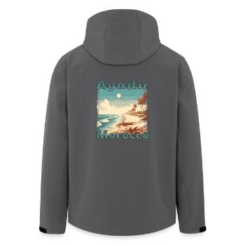 Agadir Marokko Südsee Mittelmeer Urlaub Nordafrika - Recycelte Männer Softshell-Jacke von Stanley/Stella - Anthrazit - Hinten - AI Model Male 185 light (185cm)