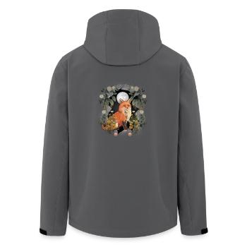 Blumen Fuchs Füchse Natur Waldbewohner Kinder - Recycelte Männer Softshell-Jacke von Stanley/Stella - Anthrazit - Hinten - AI Model Male 185 light (185cm)