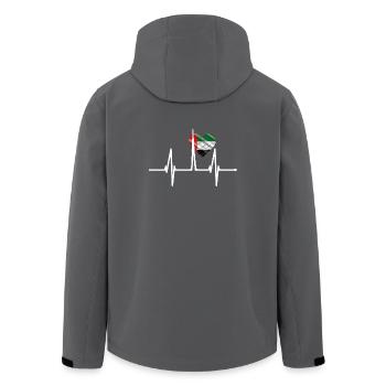 Dubai Skyline Herzschlag Burj Khalifa Herz VAE Fan - Recycelte Männer Softshell-Jacke von Stanley/Stella - Anthrazit - Hinten - AI Model Male 185 light (185cm)