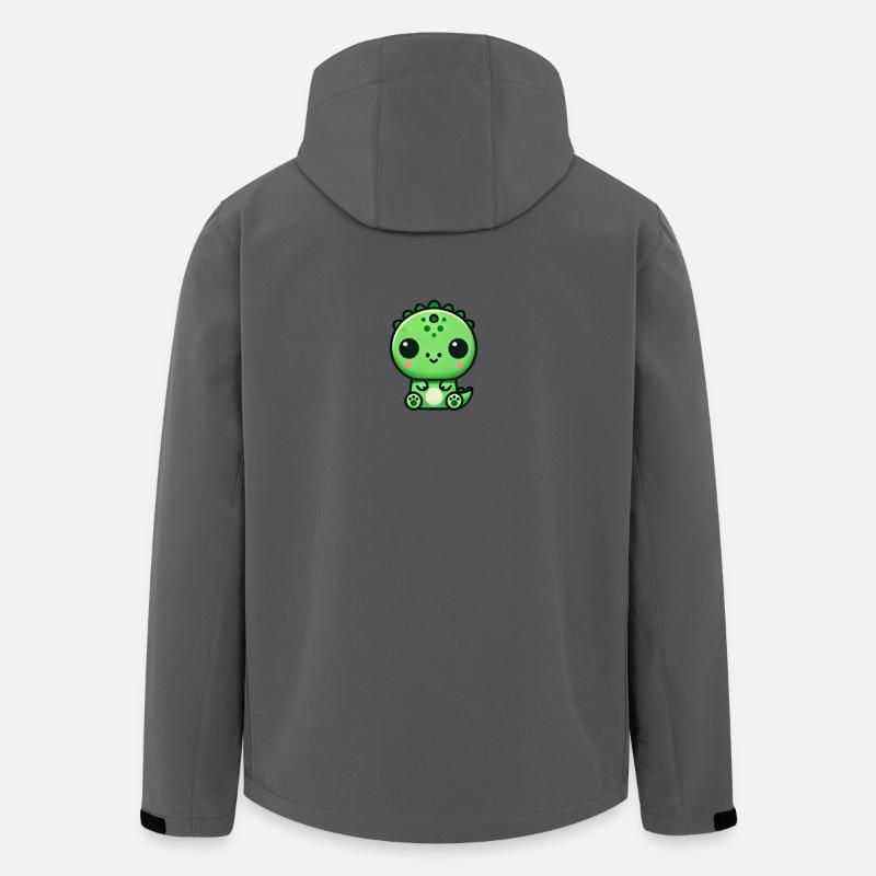 Cute Chibi T-Rex Dino Cartoon - Men’s Recycled Softshell Jacket by Stanley/Stella - anthracite