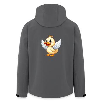 Süße Ente mit Engelsflügel und Heiligenschein - Recycelte Männer Softshell-Jacke von Stanley/Stella - Anthrazit - Hinten - AI Model Male 185 light (185cm)