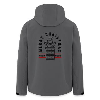 Joyeux Noël Père Noël - Veste softshell homme en polyester recyclé Stanley/Stella - charbon - Dos - AI Model Male 185 light (185cm)