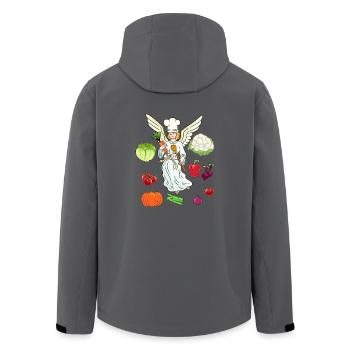 himmlisch Kochkunst Gastgeber Kochen Köche Koch - Recycelte Männer Softshell-Jacke von Stanley/Stella - Anthrazit - Hinten - AI Model Male 185 light (185cm)