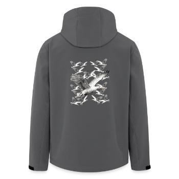 Möwe Möwen maritim - Recycelte Männer Softshell-Jacke von Stanley/Stella - Anthrazit - Hinten - AI Model Male 185 light (185cm)