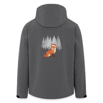Nikolaus Fuchs Füchse Weihnachten - Recycelte Männer Softshell-Jacke von Stanley/Stella - Anthrazit - Hinten - AI Model Male 185 light (185cm)