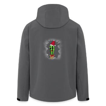 Nikolaus Schwiegermutter Weihnachten Kaktus - Recycelte Männer Softshell-Jacke von Stanley/Stella - Anthrazit - Hinten - AI Model Male 185 light (185cm)
