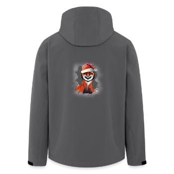 Nikolaus Christmas Weihnachten Xmas Fuchs Kind - Recycelte Männer Softshell-Jacke von Stanley/Stella - Anthrazit - Hinten - AI Model Male 185 light (185cm)