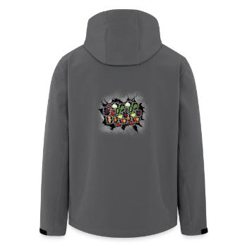 Vegetarier Gemüse Vegetarierin Koch Köchin - Recycelte Männer Softshell-Jacke von Stanley/Stella - Anthrazit - Hinten - AI Model Male 185 light (185cm)