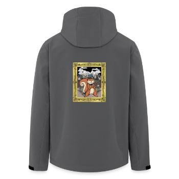 Eichhorn Tiroler Gebirge Berge Tirol Alpen Schweiz - Recycelte Männer Softshell-Jacke von Stanley/Stella - Anthrazit - Hinten - AI Model Male 185 light (185cm)
