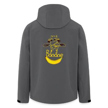 Giraffe Giraffen Banane Bananen - Recycelte Männer Softshell-Jacke von Stanley/Stella - Anthrazit - Hinten - AI Model Male 185 light (185cm)