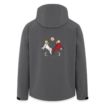 okkult spirituell Mondphase himmlisch satanisch - Recycelte Männer Softshell-Jacke von Stanley/Stella - Anthrazit - Hinten - AI Model Male 185 light (185cm)