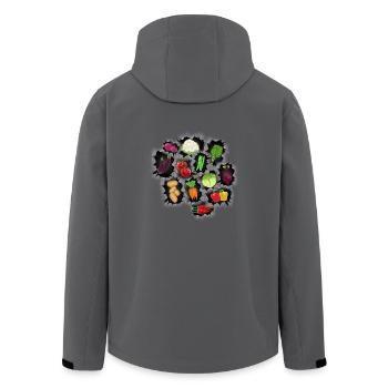 Vitamine Küche Gemüse Vegetarisch Koch Köche - Recycelte Männer Softshell-Jacke von Stanley/Stella - Anthrazit - Hinten - AI Model Male 185 light (185cm)
