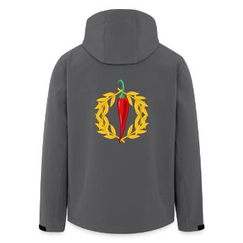 Paprika Chilli Peperoni Gewürz Kochkunst Köche - Recycelte Männer Softshell-Jacke von Stanley/Stella - Anthrazit - Hinten - AI Model Male 185 light (185cm)