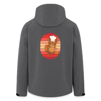 Koch Kochkunst Hobbykoch Gastgeber kochen Köche - Recycelte Männer Softshell-Jacke von Stanley/Stella - Anthrazit - Hinten - AI Model Male 185 light (185cm)