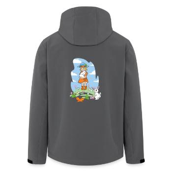 Frohe Ostern Hasen Mädchen Kaninchen Osterhase - Recycelte Männer Softshell-Jacke von Stanley/Stella - Anthrazit - Hinten - AI Model Male 185 light (185cm)
