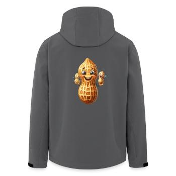lustige Erdnüsse Erdnuss Kinder Kind Baby - Recycelte Männer Softshell-Jacke von Stanley/Stella - Anthrazit - Hinten - AI Model Male 185 light (185cm)