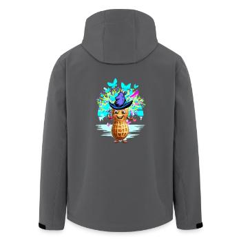 Erdnuss Erdnüsse Kinder Kind Frühling zauber Nuss - Recycelte Männer Softshell-Jacke von Stanley/Stella - Anthrazit - Hinten - AI Model Male 185 light (185cm)