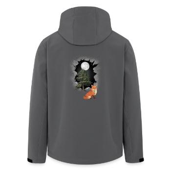 Fuchs Füchse Füchsin mystisch Natur Kind - Recycelte Männer Softshell-Jacke von Stanley/Stella - Anthrazit - Hinten - AI Model Male 185 light (185cm)