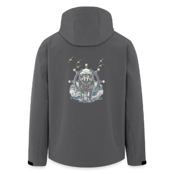 maritim Weihnachtsgeschenk Geburtstagsgeschenk - Recycelte Männer Softshell-Jacke von Stanley/Stella - Anthrazit - Hinten - AI Model Male 185 light (185cm)