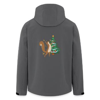 Tannenbaum Weihnachtsbaum Eichhörnchen Xmas - Recycelte Männer Softshell-Jacke von Stanley/Stella - Anthrazit - Hinten - AI Model Male 185 light (185cm)