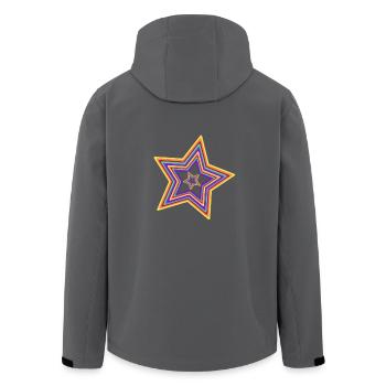 Stern Regenbogen LGBT Weihnachten Gay Pride Xmas - Recycelte Männer Softshell-Jacke von Stanley/Stella - Anthrazit - Hinten - AI Model Male 185 light (185cm)