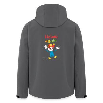 Karneval Helau Düsseldorf Mainz Clown Lustig Narr - Recycelte Männer Softshell-Jacke von Stanley/Stella - Anthrazit - Hinten - AI Model Male 185 light (185cm)