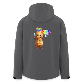 LGBT Erdnuss Geburtstag Erdnüsse Luftballons - Recycelte Männer Softshell-Jacke von Stanley/Stella - Anthrazit - Hinten - AI Model Male 185 light (185cm)