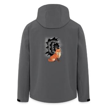 Fuchs Füchse Kind Kinder Märchenfigur - Recycelte Männer Softshell-Jacke von Stanley/Stella - Anthrazit - Hinten - AI Model Male 185 light (185cm)