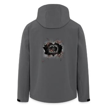 Halloween Spinnen Tiere Spinne Phobie Panik - Recycelte Männer Softshell-Jacke von Stanley/Stella - Anthrazit - Hinten - AI Model Male 185 light (185cm)