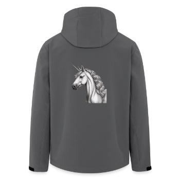 Pferd Einhorn Fabelwesen Pferde Einhörner - Recycelte Männer Softshell-Jacke von Stanley/Stella - Anthrazit - Hinten - AI Model Male 185 light (185cm)