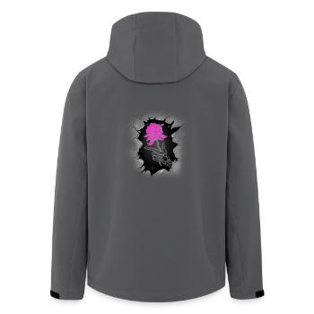 Halloween Blume Rose Rosen Skelett Tod - Recycelte Männer Softshell-Jacke von Stanley/Stella - Anthrazit - Hinten - AI Model Male 185 light (185cm)