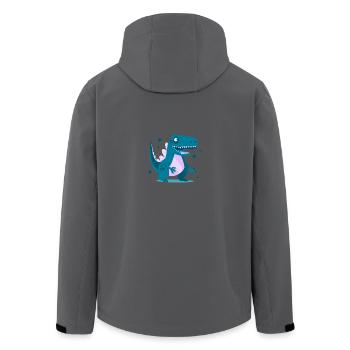 Drache Drachen Kind Kinder - Recycelte Männer Softshell-Jacke von Stanley/Stella - Anthrazit - Hinten - AI Model Male 185 light (185cm)