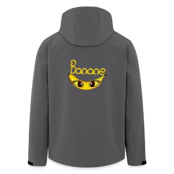 Banane Bananen Obst Frucht Früchte lustig - Recycelte Männer Softshell-Jacke von Stanley/Stella - Anthrazit - Hinten - AI Model Male 185 light (185cm)