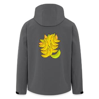 Banane Bananen Obst Frucht Früchte exotisch - Recycelte Männer Softshell-Jacke von Stanley/Stella - Anthrazit - Hinten - AI Model Male 185 light (185cm)