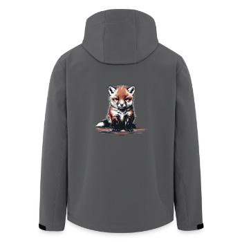 Waldtier Fuchs Füchse Kinder Kind Märchen - Recycelte Männer Softshell-Jacke von Stanley/Stella - Anthrazit - Hinten - AI Model Male 185 light (185cm)