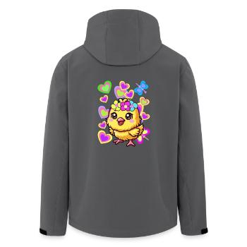 Kinder Kind Baby Küken Ostern Osterfest - Recycelte Männer Softshell-Jacke von Stanley/Stella - Anthrazit - Hinten - AI Model Male 185 light (185cm)