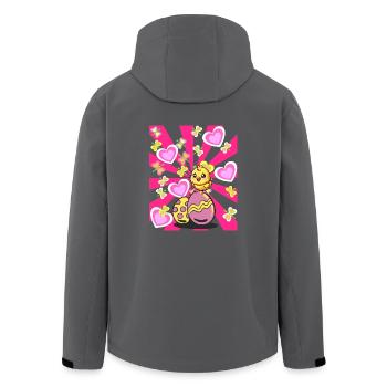 Ostern Retro Küken Osterei Ostereier Kinder 80er - Recycelte Männer Softshell-Jacke von Stanley/Stella - Anthrazit - Hinten - AI Model Male 185 light (185cm)