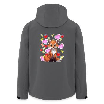 Fuchs Füchse Kinder Kind Sommer - Recycelte Männer Softshell-Jacke von Stanley/Stella - Anthrazit - Hinten - AI Model Male 185 light (185cm)