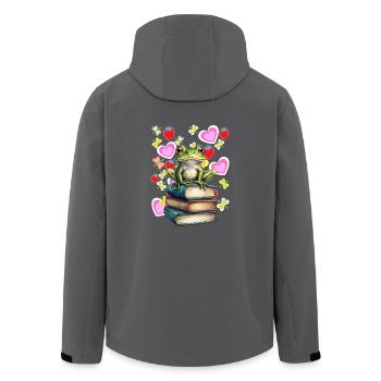 Frosch Frösche Kröte - Recycelte Männer Softshell-Jacke von Stanley/Stella - Anthrazit - Hinten - AI Model Male 185 light (185cm)