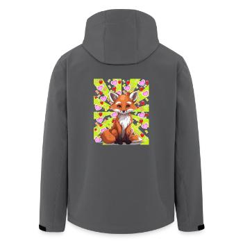 Fuchs Füchse Kinder Sommer Sommerzeit Retro bunt - Recycelte Männer Softshell-Jacke von Stanley/Stella - Anthrazit - Hinten - AI Model Male 185 light (185cm)