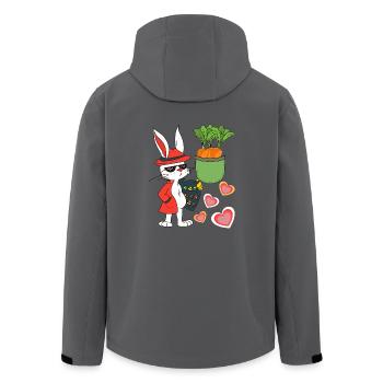 Osterhase Osterei Ostereier Hase Retro 80er 90er - Recycelte Männer Softshell-Jacke von Stanley/Stella - Anthrazit - Hinten - AI Model Male 185 light (185cm)