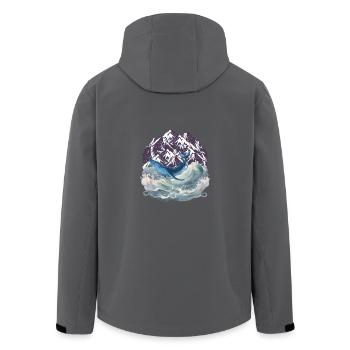 Meerestiere Fisch Fische Meer Unter Wasser - Recycelte Männer Softshell-Jacke von Stanley/Stella - Anthrazit - Hinten - AI Model Male 185 light (185cm)
