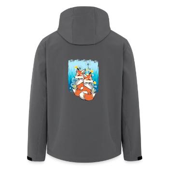 Fuchs Füchse Natur Tierschützer tierlieb Kinder - Recycelte Männer Softshell-Jacke von Stanley/Stella - Anthrazit - Hinten - AI Model Male 185 light (185cm)
