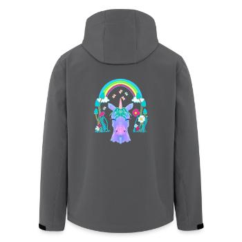 Einhorn Einhörner Regenbogen Fabeltiere Kind - Recycelte Männer Softshell-Jacke von Stanley/Stella - Anthrazit - Hinten - AI Model Male 185 light (185cm)