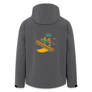 Witziges Doppel Tennis Motiv Geschenk Kollege Team - Recycelte Männer Softshell-Jacke von Stanley/Stella - Anthrazit - Hinten - AI Model Male 185 light (185cm)