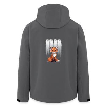 Fuchs Füchse Kinder Kind Teenie - Recycelte Männer Softshell-Jacke von Stanley/Stella - Anthrazit - Hinten - AI Model Male 185 light (185cm)
