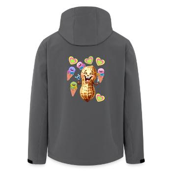 Mädchen Jungen Kinder Kind Teenie Erdnuss Eis 80er - Recycelte Männer Softshell-Jacke von Stanley/Stella - Anthrazit - Hinten - AI Model Male 185 light (185cm)
