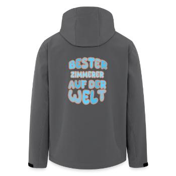 Geschenk für Zimmerer - Recycelte Männer Softshell-Jacke von Stanley/Stella - Anthrazit - Hinten - AI Model Male 185 light (185cm)